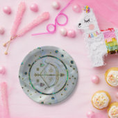 Assiettes En Carton Sagittarius Zodiac Or Abalone sur Constellation (Fête)