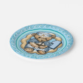 Assiettes En Carton Sailor Bear 1 an Anniversaire Plaques papier (Angle)