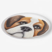 Assiettes En Carton Saint Bernard Dog 3D inspiré (Angle)