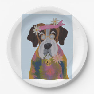 Assiettes En Carton Saint-Bernard Hippie