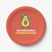 Assiettes En Carton Saint Guacamole C'est Cinco De Mayo Avocat (Devant)