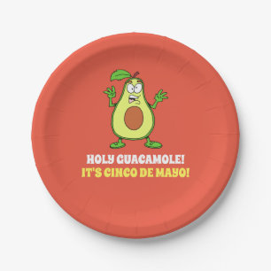 Assiettes En Carton Saint Guacamole C'est Cinco De Mayo Avocat