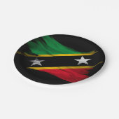 Assiettes En Carton Saint-Kitts et Nevis flag brush stroke (Angle)