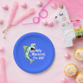 Assiettes En Carton Saint Mackerel I'm 80 Blue 80th Party Plates (Fête)