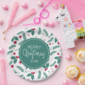Assiettes En Carton Saint Noël et motif de cerfs de Noël (Fête)