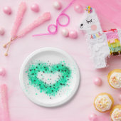 Assiettes En Carton Saint Patrick | pulvériser le coeur brillant de pe (Fête)