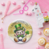 Assiettes En Carton Saint Patrick’s Day Cute Bear Green Gold (Fête)