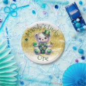 Assiettes En Carton Saint Patrick’s Day Ours vert Anniversaire Lucky O (Fête)