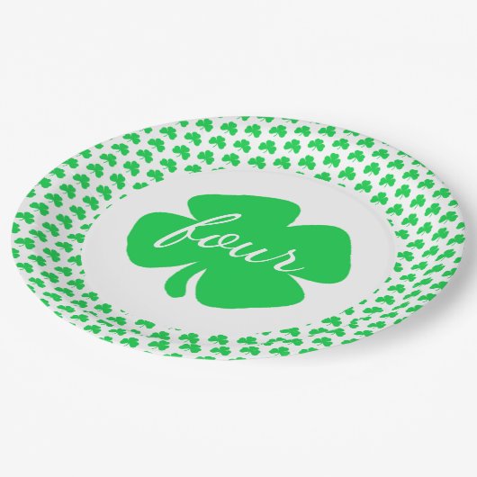 Assiettes En Carton Saint Patrick's Day Anniversaire (Angle)