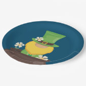 Assiettes En Carton Saint Patrick's Day Leprechaun en Pot d'Or (Angle)