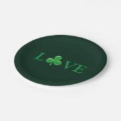 Assiettes En Carton Saint Patrick's Day Love Green Clover Shamrock (Angle)