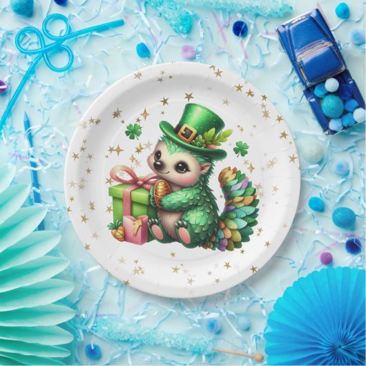 Assiettes En Carton Saint Patrick's Day Lucky Hedgehog (Fête)