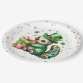 Assiettes En Carton Saint Patrick's Day Lucky Hedgehog (Angle)