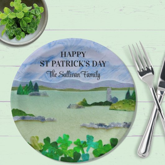 Assiettes En Carton Saint Patrick's Day Lucky Shamrock personnalisé