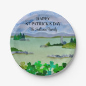 Assiettes En Carton Saint Patrick's Day Lucky Shamrock personnalisé (Devant)