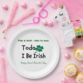 Assiettes En Carton Saint Patrick's Day Personnalisé (Fête)
