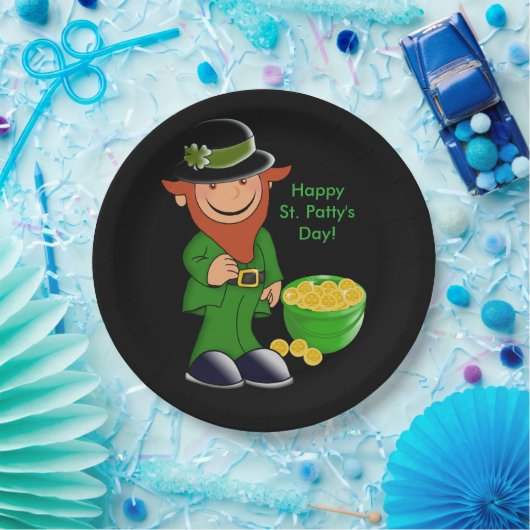 Assiettes En Carton Saint Patrick's Day, Plaques de papier Leprechaun (Fête)