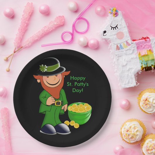 Assiettes En Carton Saint Patrick's Day, Plaques de papier Leprechaun (Fête)