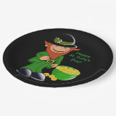Assiettes En Carton Saint Patrick's Day, Plaques de papier Leprechaun (Angle)