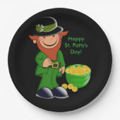 Assiettes En Carton Saint Patrick's Day, Plaques de papier Leprechaun (Devant)