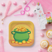 Assiettes En Carton Saint Patrick's Day Pot of Gold Paper Plate (Fête)