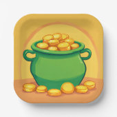 Assiettes En Carton Saint Patrick's Day Pot of Gold Paper Plate (Recto)