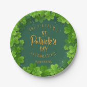 Assiettes En Carton Saint Patrick's Day Shamrock Party (Devant)