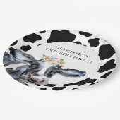 Assiettes En Carton Saint Vache Daisy Country Farm Anniversaire (Angle)