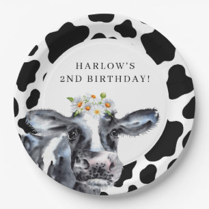 Assiettes En Carton Saint Vache Daisy Country Farm Anniversaire