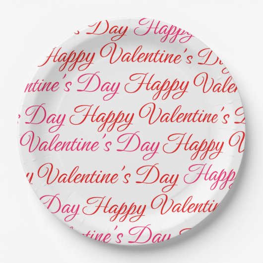 Assiettes En Carton Saint Valentin (Devant)