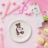 Assiettes En Carton Saint-Valentin Aquarelle Moderne Ourson Rustique (Fête)