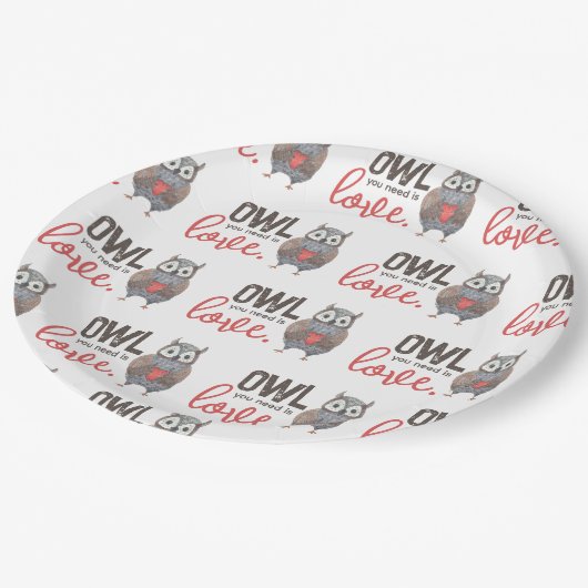 Assiettes En Carton Saint Valentin Chouette dont vous avez besoin est  (Angle)