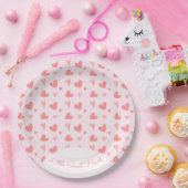 Assiettes En Carton Saint-Valentin Coeurs rose Peach Anniversaire (Fête)