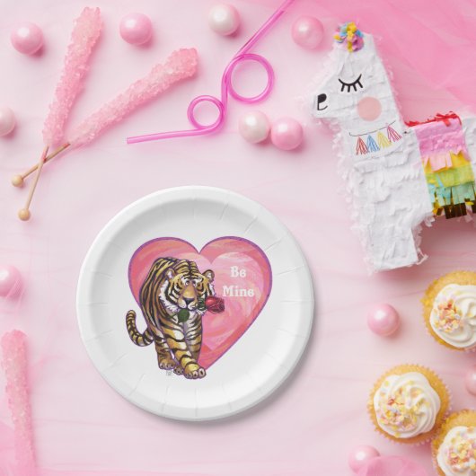 Assiettes En Carton Saint Valentin de Tigre (Fête)