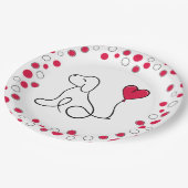 Assiettes En Carton Saint-Valentin Fête de la Saint-Valentin (Angle)