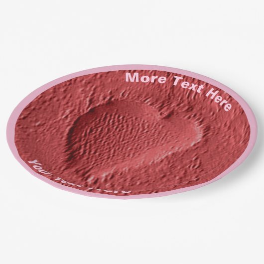 Assiettes En Carton Saint Valentin - Mars (Angle)