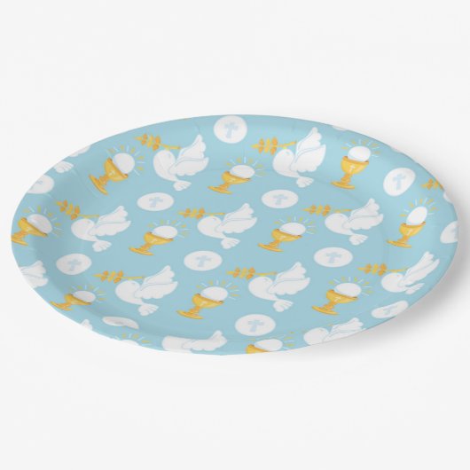 Assiettes En Carton Sainte Communion (Angle)
