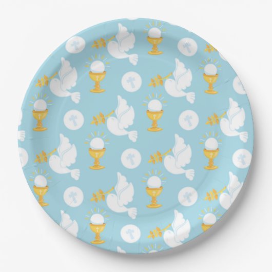 Assiettes En Carton Sainte Communion (Devant)