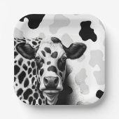 Assiettes En Carton Sainte vache ! Fête d'anniversaire du pays noir et (Recto)