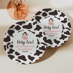 Assiettes En Carton Sainte vache, je tourne un ! 1ère fête d'anniversa