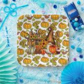 Assiettes En Carton Saison automne Gnome (Fête)