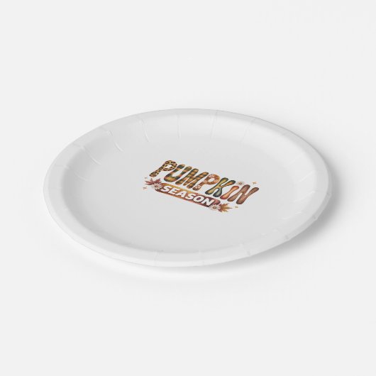 Assiettes En Carton Saison citrouille Boho Automne (Angle)