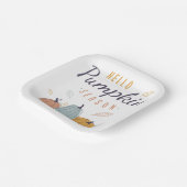 Assiettes En Carton Saison Citrouille Hello (Angulaire)