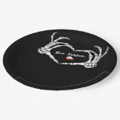 Assiettes En Carton Saison classique Skeleton Hand Heart (Angle)