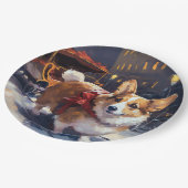 Assiettes En Carton Saison de Noël de Corgi (Angle)
