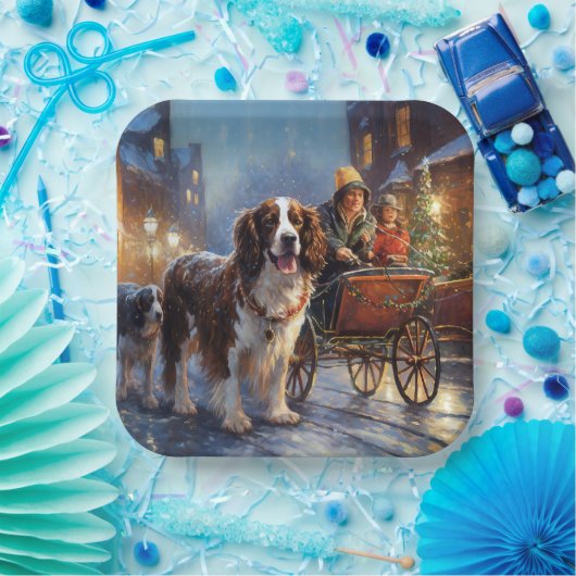 Assiettes En Carton Saison de Noël de l'espagnol Springer anglais (Fête)