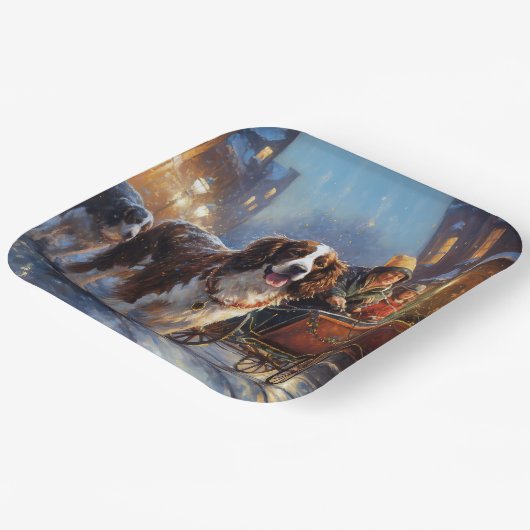 Assiettes En Carton Saison de Noël de l'espagnol Springer anglais (Angulaire)