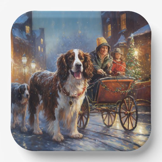 Assiettes En Carton Saison de Noël de l'espagnol Springer anglais (Recto)