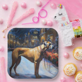 Assiettes En Carton Saison de Noël de Rhodesian Ridgeback (Fête)