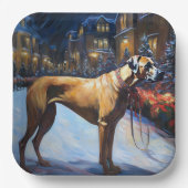 Assiettes En Carton Saison de Noël de Rhodesian Ridgeback (Recto)